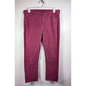 Gap Corduroy Pants‎ Women's Size 16 Cigarette Crop Academia Preppy Boho Stretch